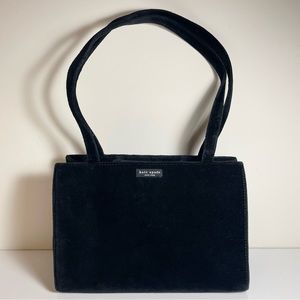 Kate Spade black velvet shoulder bag